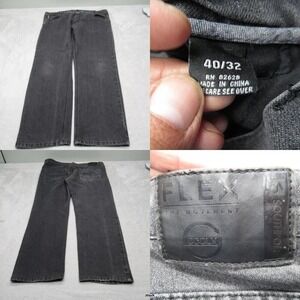 Southpole Jeans Relaxed Men 40x30 Gray Flex Movement Wide Leg Faux Selvedge Fade